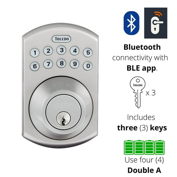 Toledo Electronic Waterproof Lock with Bluetooth Access