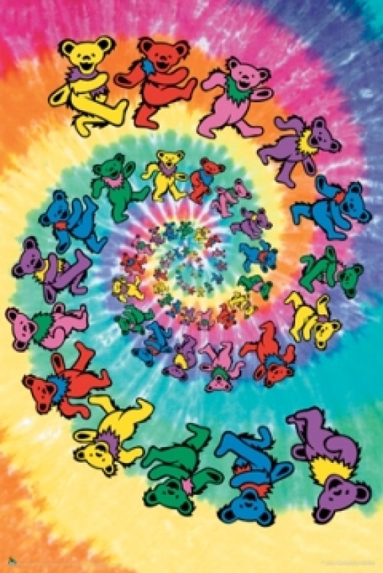 The Grateful Dead Spiral Bear Poster Poster Print - Walmart.com