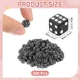 thumbnail image 2 of 500Pack Mini Dados, 8mm/0.31" Acrílico Pequeños Dados de Seis Caras para Juegos de Mesa, Actividades de Fiesta, Negro/Blanco, 2 of 6