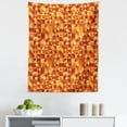 thumbnail image 1 of Warm Tone Tapestry, Triangles and Squares Geometrical Pattern Mosaic Polygonal Artwork, Fabric Wall Hanging Decor for Bedroom Living Room Dorm, 5 Sizes, Paprika and Burnt Orange, by Ambesonne, 1 of 1