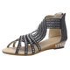 thumbnail image 2 of Verano Mujer Cuñas Punta Abierta Sandalias Transpirables Cremallera Casual Rhinestones Zapatos Wmkox8yii nm1149, 2 of 7