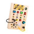 thumbnail image 1 of Tablero de actividades de madera con lámpara LED, tablero sensorial, juguetes educativos de aprendizaje temprano, regalos con interruptor, juguete Estilo A, 1 of 9