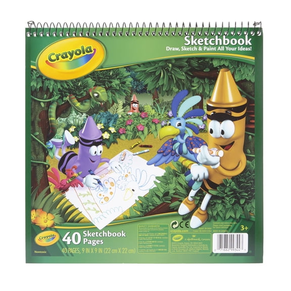 Crayola Heavy Weight Sketchbook, 9 X 9 In, 40 Sheets, White