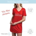 thumbnail image 5 of Hello Mello Holiday Sleep Shirt Soft Lounge Pajama V-Neck Nightgown, Tis the Season (Women's), 5 of 8