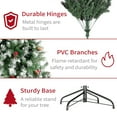 thumbnail image 3 of Fawyn 6 ft Pre-Lit Realistic Green Spruce Artificial Holiday Christmas tree with 850 Tips, 250 Lights, 29 Pine Cones, 29 Berries, Metal Base, Xmas Holiday Seasonal, 3 of 7