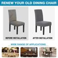 thumbnail image 5 of Chair Covers for Dining Room Stretch Dining Chair Covers Chair Cushions for Dining Chairs Super Fit Dining Chair Protector Removable Washable Chair Covers Set of 4, Gray, 5 of 5