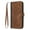 Coffee, variant on SHANJIGUANG for iPhone 17 Pro Max Wallet Case,Card Holder Wrist Strap Folio Flip Kickstand Magnetic Clasp Protective Phone Cover