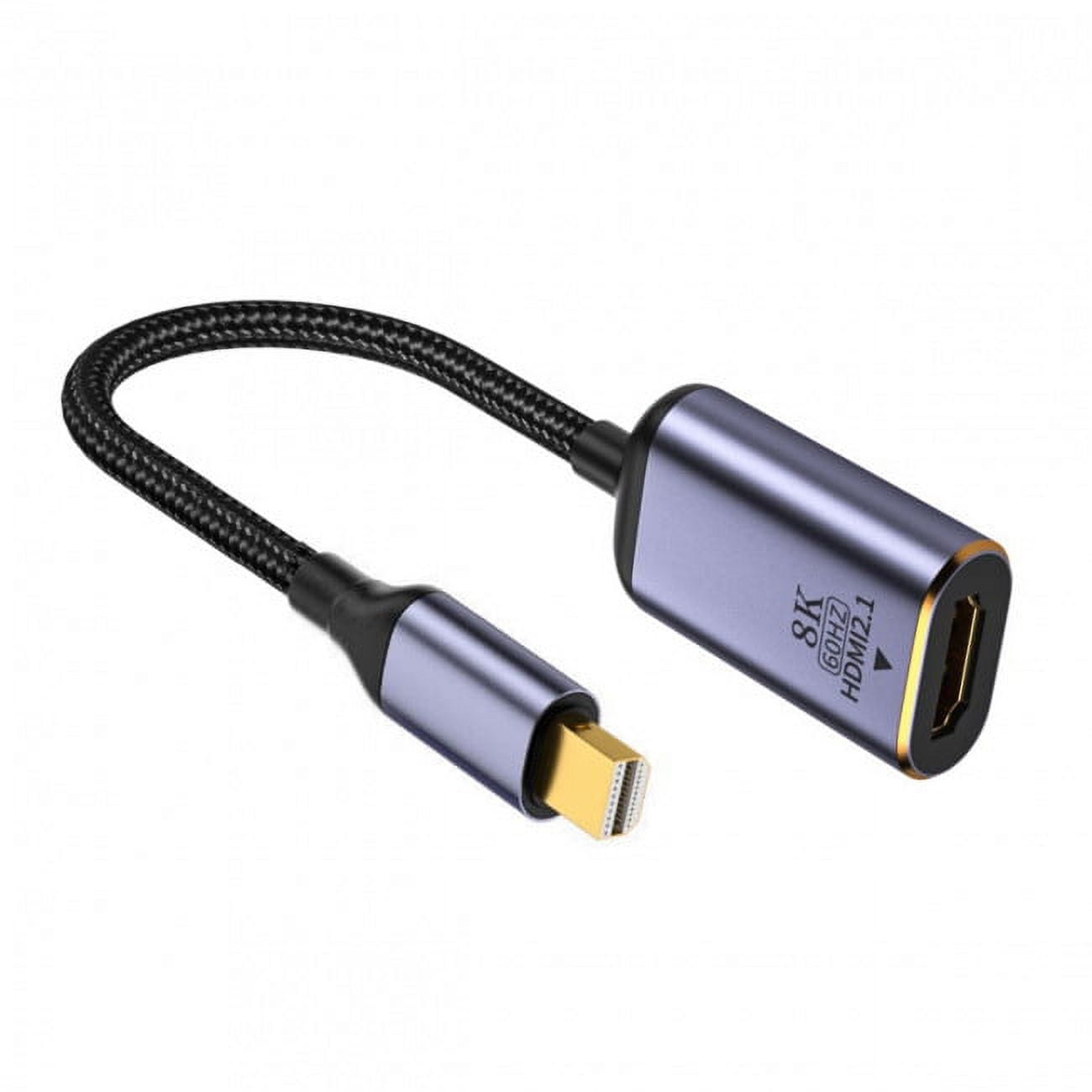 FVH Mini DisplayPort 1.4 Source to HDMI 2.0 Display 8K 60hz UHD 4K MINI-DP to HDMI Female Monitor Adapter Cable