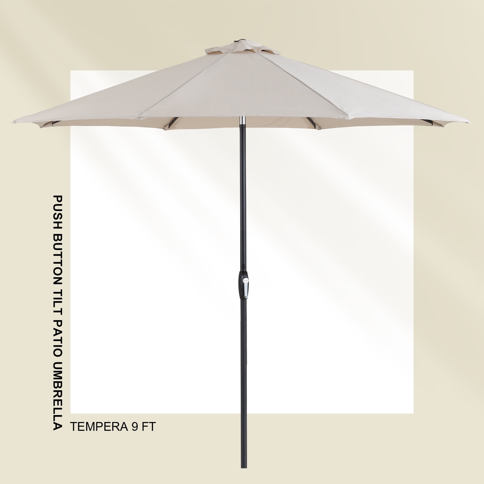 Tempera 9FT Push Botton Tilt patio umbrella