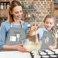 thumbnail image 2 of LYTIVAGEN  2 PCS Parent and Child Apron Adjustable Buckle Kitchen Aprons with Pockets Polyester Cartoon Cotton Apron for Cooking, Baking, Painting, Party (Adults:60 * 77cm, Kids:40 * 53cm), 2 of 7