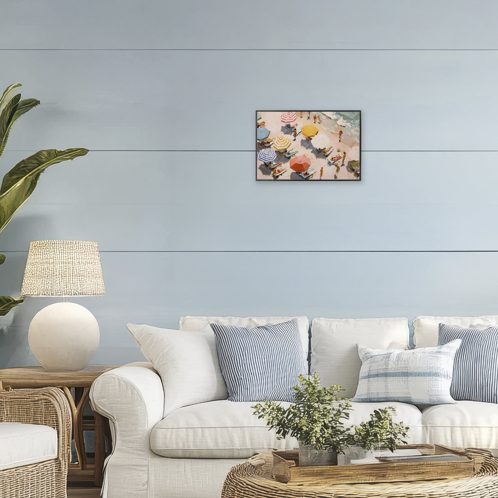 Stupell Industries Summer Beach Fun Expression Black Framed Giclee Art, design by Jacky Ngan