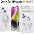 thumbnail image 6 of for iPhone 14 Case [Not Yellowing] [Military Grade Protection] [No.1 Strong Magnets] Magnetic Metal Matte Built-in Compatible with MagSafe Stand Case 6.1 inch 2022, Matte Clear, 6 of 12