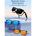 thumbnail image 5 of Gafas Inteligentes Magnéticas con Filtro de Luz Azul y Lentes Polarizadas, Asistente de Voz, Protección UV400, Gris Polarizado, 5 of 5