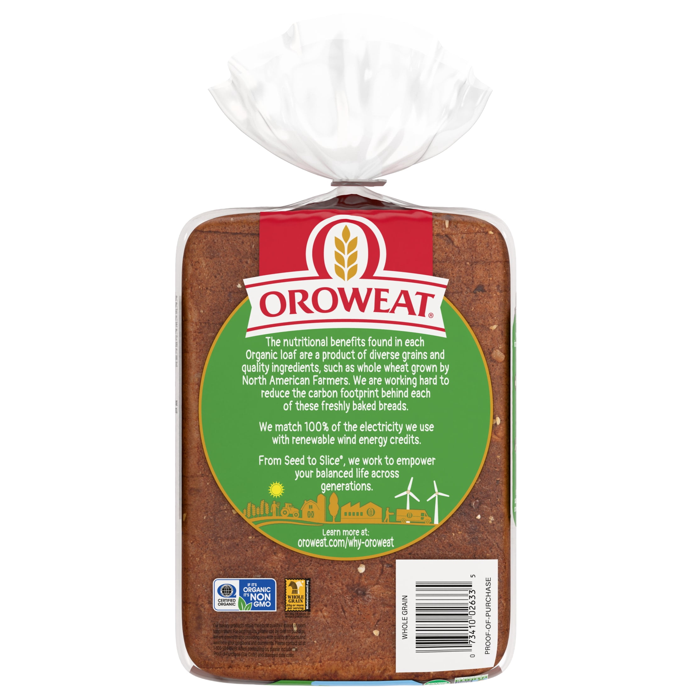 Oroweat Organic 100% Whole Grain Bread, 27 oz