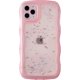 thumbnail image 1 of Funda Qokey para iPhone 11 Pro de 5.8", diseño de ondas onduladas, transparente, brillante, con estrellas, bonita, transparente, protección total, suave, de TPU, a prueba de golpes, para mujeres y, 1 of 8