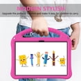 thumbnail image 3 of Kids-Friendly Case for Walmart Onn 10.1 Tablet Case 2024 Gen 4 (Model:100135925) Case,with Portable Handle & Kickstand,Shockproof EVA Foam Anti-Scratch Child Protector Tablet Case,Rose, 3 of 7