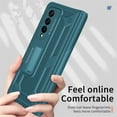 thumbnail image 3 of SaniMore for Samsung Galaxy Z Fold 4 7.6" 2022 Case, Tempered Glass Screen Protector Hinge Protction Hidden Magnetic Kickstand Heavy Duty Protective All-inclusive Case for Galaxy Z Fold 4, Green, 3 of 7