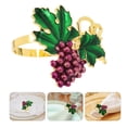 thumbnail image 4 of GOOHOCHY 6 uds. Servilleteros de uva morada para decoración de mesa navideña de boda, servilleteros para restaurantes occidentales, servilleteros de fruta morada falsa, 4 of 7