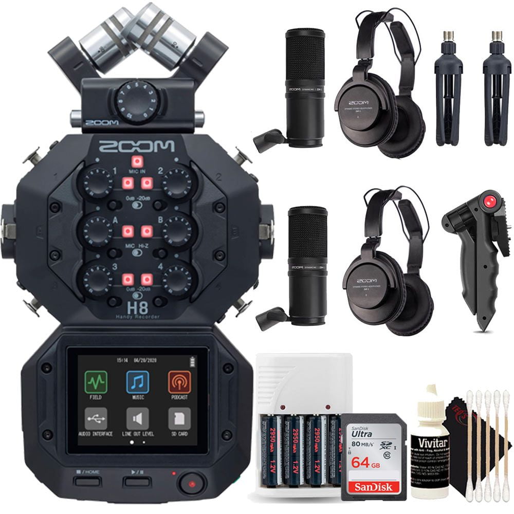 Zoom H8 8-Input / 12-Track Digital Handy Audio Recorder with Two