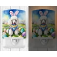thumbnail image 2 of White Poodle Easter Egg Hunt Ceramic Night Light 4 in x 6 in, 2 of 3