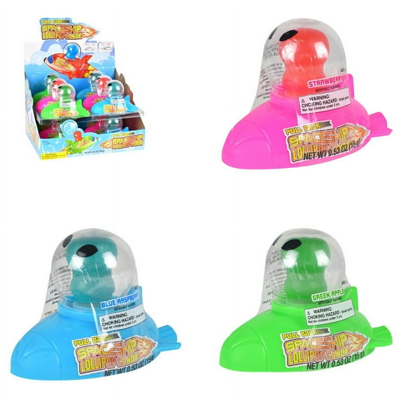 Spaceship Lollipop Pullback 12 Count