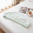 thumbnail image 6 of Striped Cotton Hair Towel Wrap for Women – Anti-Frizz Super Absorbent Quick Drying Hair Turban for Wet Hair Green, 6 of 6