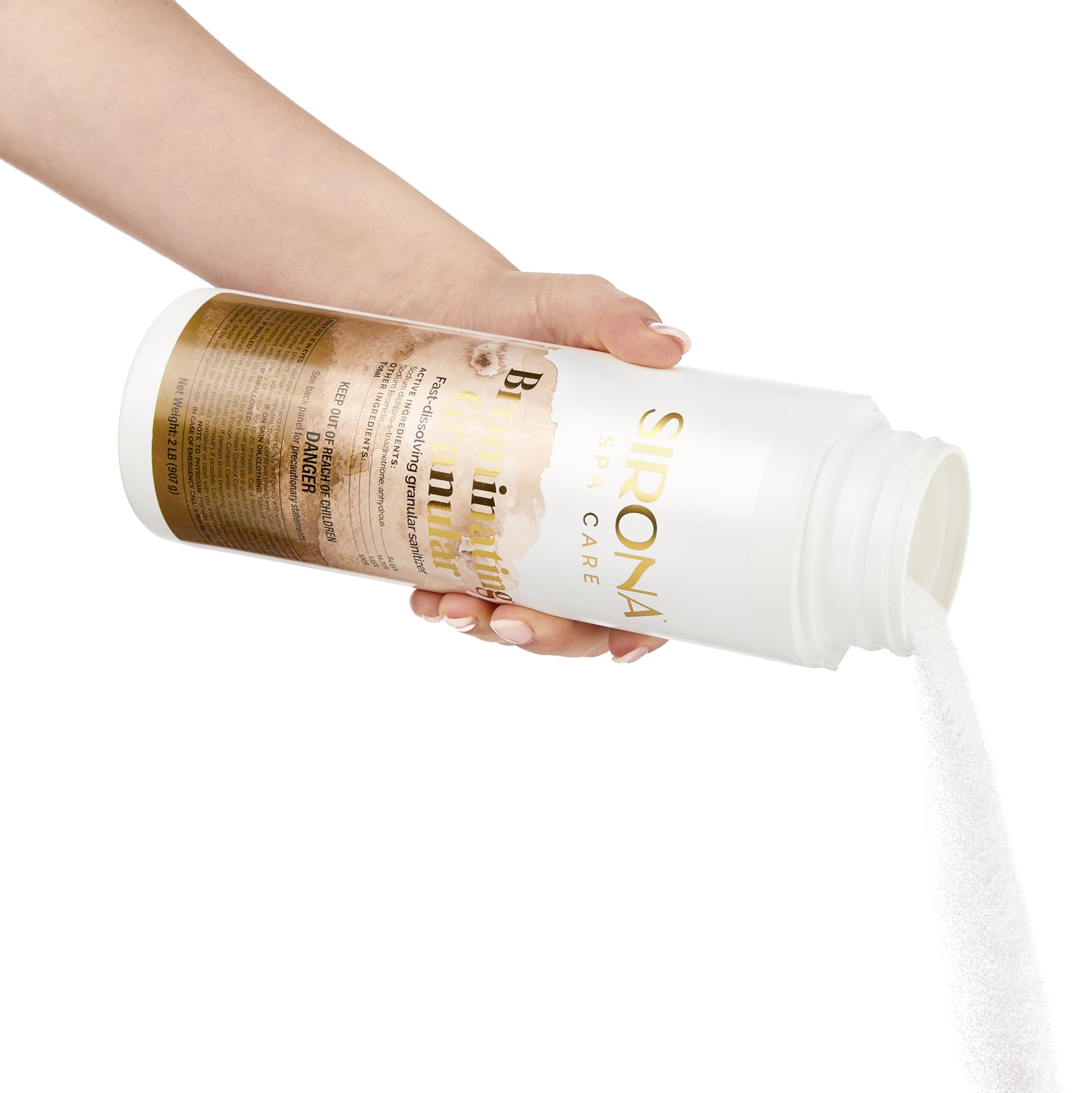 Sirona Spa Care 82143 Brominating Granular 2 lbs – Fast-Dissolving Sanitizer w/ QueBuy Pool Log Book