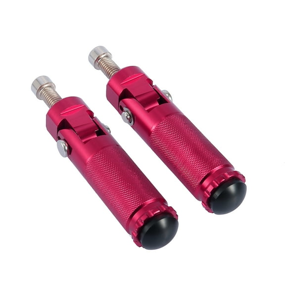 Pair Universal Motorcycle Folding Foot Pegs Foot Rest Replacement M8x1.25 Red
