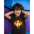 thumbnail image 3 of Tstars Little Turkey Thanksgiving Holiday Shirt Cute Boys Girls Kids T-Shirt 2T Black, 3 of 6