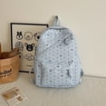 thumbnail image 5 of EDFRWWS 3Pcs Nylon Polka Dot Bow Backpack with Lunch Box And Pencil Case Students Bookbags Sets Large Capacity  (Blue), 5 of 10