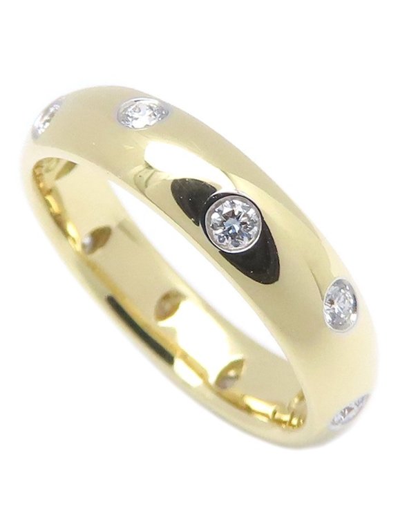 Pre-Owned TIFFANY&Co. Tiffany Dots Diamond Ring, Size #9, 18K Yellow Gold x Platinum 950,...