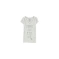 thumbnail image 1 of Camiseta gráfica Aeropostale con cuello en V desordenado para mujer blanca extra pequeña, 1 of 1