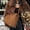 Brown, variant on New Winter MatNew Winter Matte Suede Cow Leather Women Tote Coffee Retro High-end Warm te Suede Cow Leather Women Tote Coffee Retro High-end Warm Color Female Shoulder Bag Huge Commute Travel Handbag
