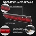 PGTOPONE DRL Red LED STF9 Rear Fog Light Reflector,Function as Daytime
