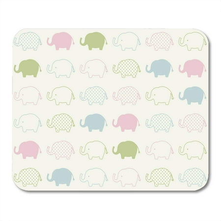 - KDAGR Pink Shower Blue Baby Elephant Cartoon Pattern Green Boy Adorable Mousepad Mouse Pad Mouse Mat 9x10 inch