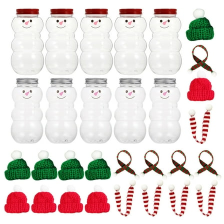 Toyvian Assorted Color Pet Snowman Bottles Lovely for Xmas Party Favors