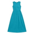 thumbnail image 4 of XiYing Robes d'Été pour Femmes, Robe Décontractée Ample à Col Rond pour Femme, Robe Maxi d'Été Sans Manches pour Usage Quotidien, Design Fluide Uni, P-TTG, une Pièce, 4 of 6
