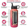 thumbnail image 2 of 32oz (Fluid Ounces) Wide Mouth Hydro Cell Stainless Steel Water Bottle Coral/Punch, 2 of 3