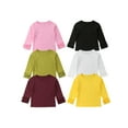 thumbnail image 3 of Dewadbow Toddler Kids Baby Girl Long Sleeve Tops Clothes T-shirt Tee Tops, 3 of 5