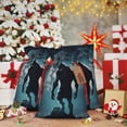 thumbnail image 6 of Xecao Moon Wolf Warrior Print Burlap Gift Bags with Drawstring and Gift Tags, Gift Bags, Burlap Bags, Jute Bags for Party, Christmas, DIY Craft Bags-Small, 6 of 9