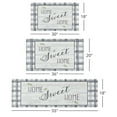 thumbnail image 4 of SoHome Cozy Living Home Sweet Home Farmhouse Buffalo Check Border Anti-Fatigue Kitchen Mat, Grey/Green, 20"x36", 4 of 7