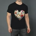 thumbnail image 2 of Men's Graphic TeeFlowers (11) Letter Print T-Shirts Round Neck Short Sleeves Sizes XS-5XL Summer Daily Casual Tops, 2 of 5
