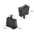 thumbnail image 2 of Interruptor de palanca mini para barco negro, interruptor ON/OFF marino AC 250V/6A 125V/10A, 10 piezas, 2 of 4