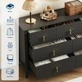 thumbnail image 2 of Ataucjin 7-Drawer Wood Dresser for Bedroom, Modern Chest of Drawers, 54 Inch Fluted Dresser,Storage Organizer Cabinet for Living Room, Hallway, Entryway, 2 of 7