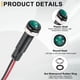 thumbnail image 3 of Uxcell 5Pcs 6mm Luz Indicadora, 110V-220V AC/DC LED Carcasa Plástica Lámpara de Señal a Prueba de Agua IP67, Verde, 3 of 6