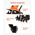 thumbnail image 6 of Corded Electric Tiller, 18 Inch Tilling Width Garden Rototiller, 13.5-Amp Motor Heavy-Duty Tilling Machine, Cultivator with Steel Tines and Foldable Handle, for Lawn, Yard, and Gardening Care, 6 of 6