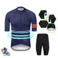 thumbnail image 2 of Afdoent Mens Two Piece Outfits Men's Bike Short Sleeved Top Competitive Road Cycling Clothing Riding Set Beach Clothes Fashion, 2 of 3