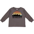 thumbnail image 3 of Inktastic Los Angeles California Skyline Retro Boys or Girls Long Sleeve Toddler T-Shirt, 3 of 5