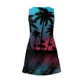 thumbnail image 4 of kytmyeq Women's Casual Summer Tank Dresses With Pockets Hawaiian Print V-Neck Sleeveless Dresses, 4 of 5