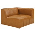 thumbnail image 3 of Modway Bartlett Vegan Leather 4-Piece Sectional Sofa in Tan, 3 of 10